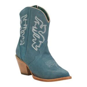 CORRAL BOOTS Made In Mexico Suede Embroidery Pointy Toe Side Zip Western Boots